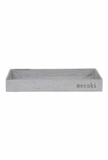 Meraki Grey Pulverized Stone and Resin Tray