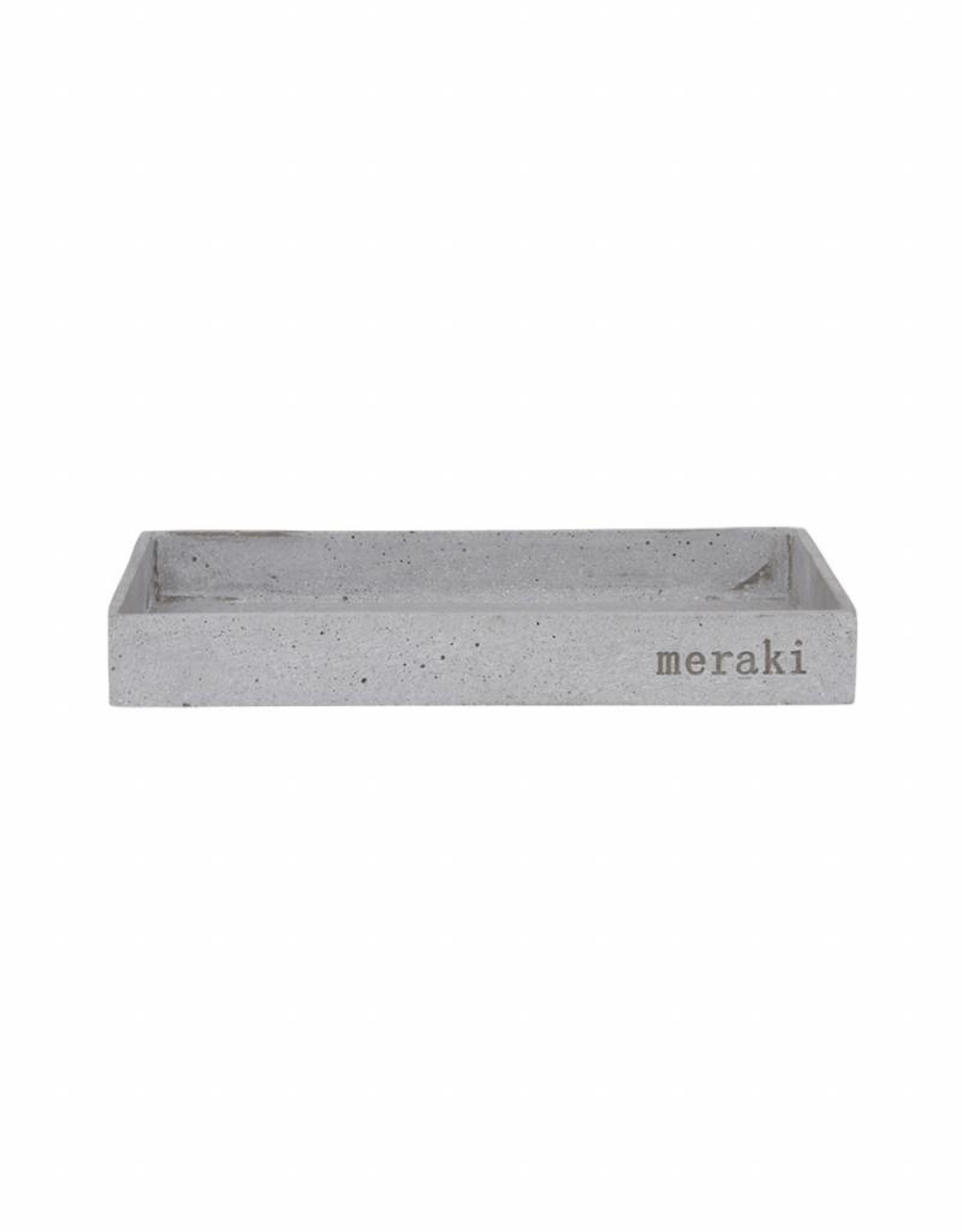 Meraki Grey Pulverized Stone and Resin Tray