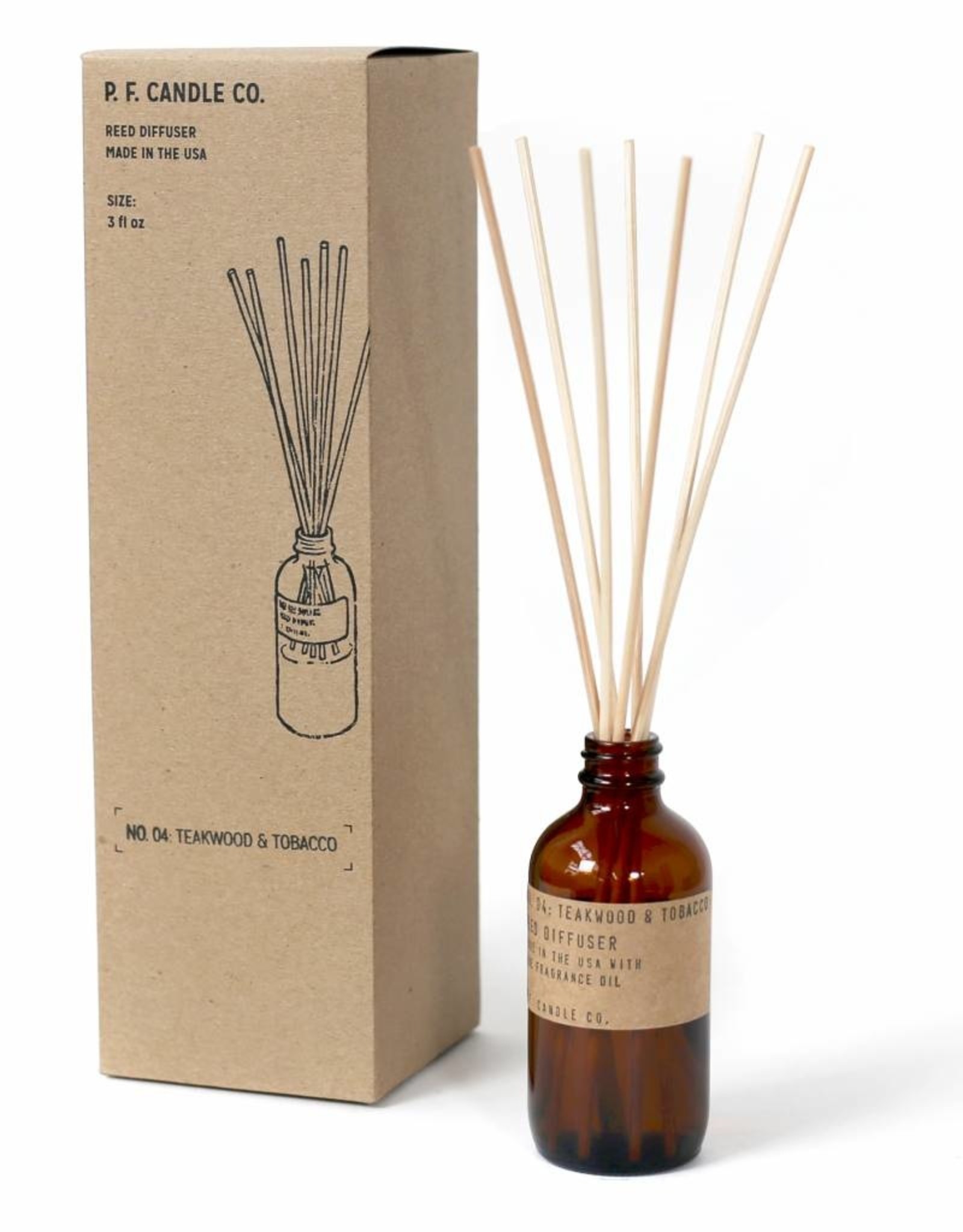P.F.Candle & Co Teakwood and Tobacco No 4 Reed Diffuser