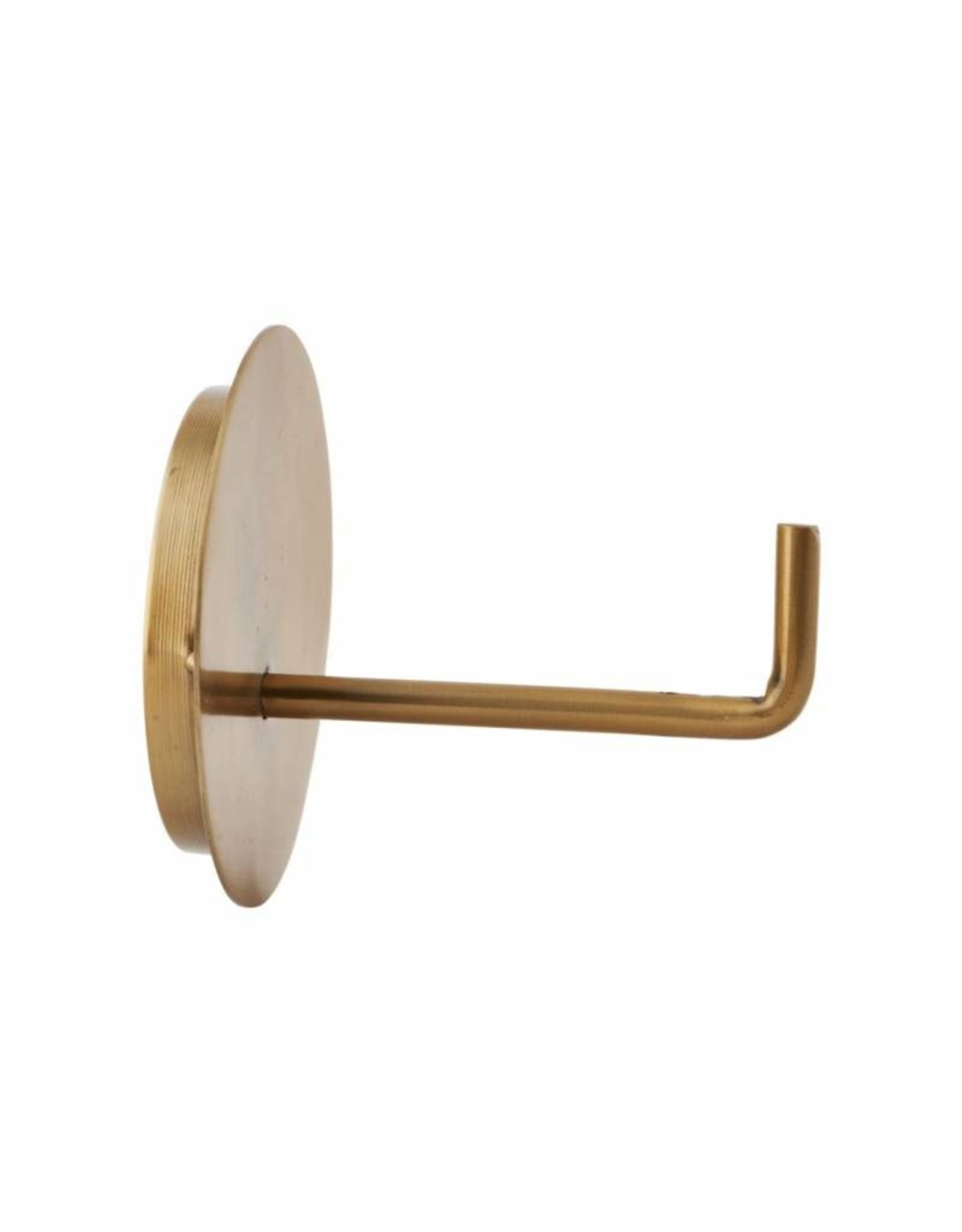 House Doctor Brass Text Toilet Roll Holder / hook