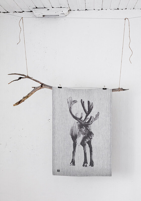 Teemu Järvi Kitchentowel with moose "Poro" designer Teemu Jarvi