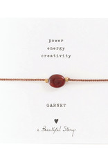 A Beautiful Story Bracelet 'Gemstone Card' - Garnet