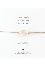 A Beautiful Story Bracelet 'Gemstone Card' - Citrine