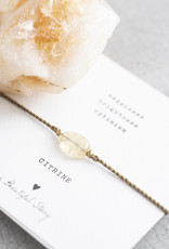 A Beautiful Story Armband 'Gemstone Card' - Citrine