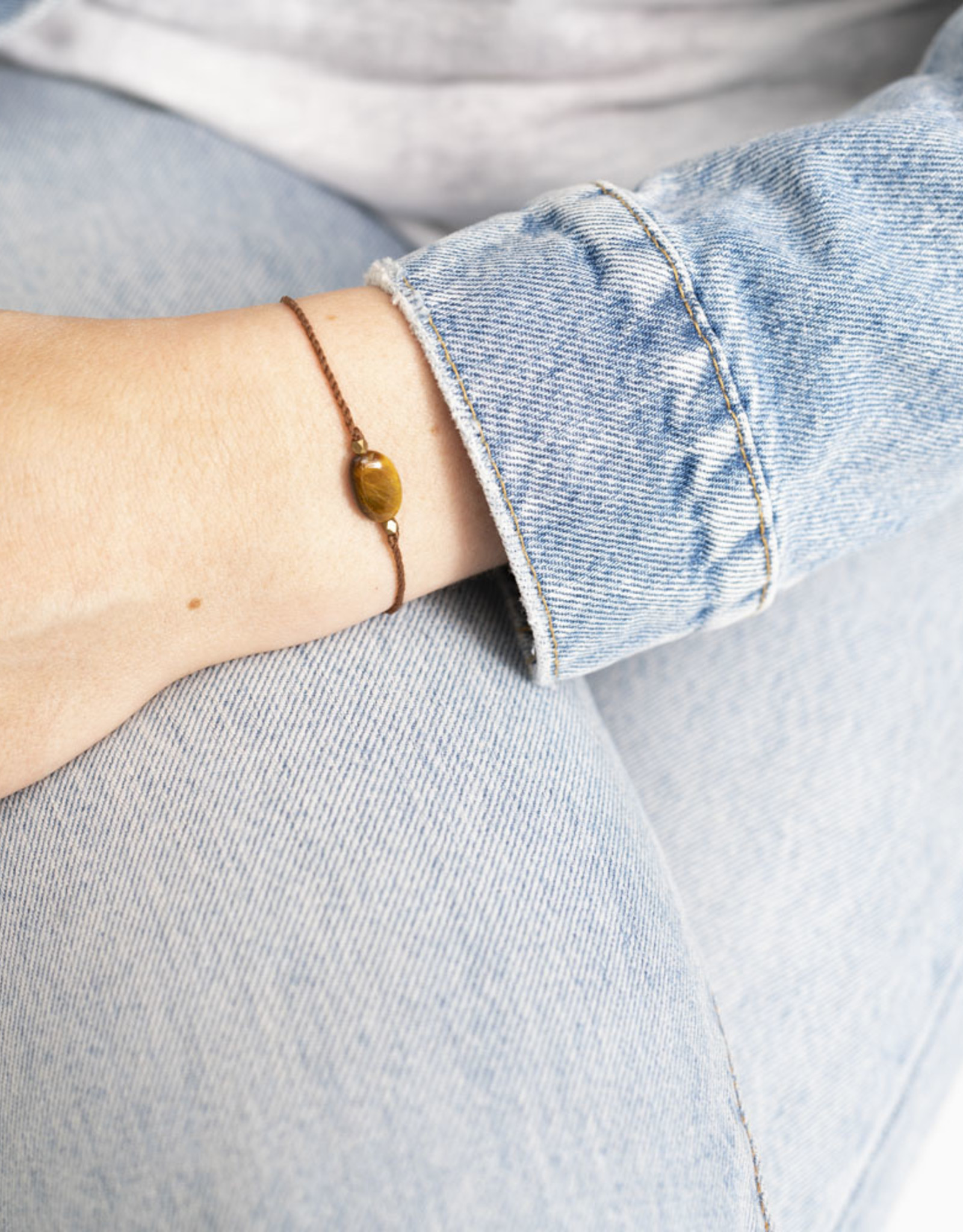 A Beautiful Story Bracelet 'Gemstone Card' - Tiger Eye