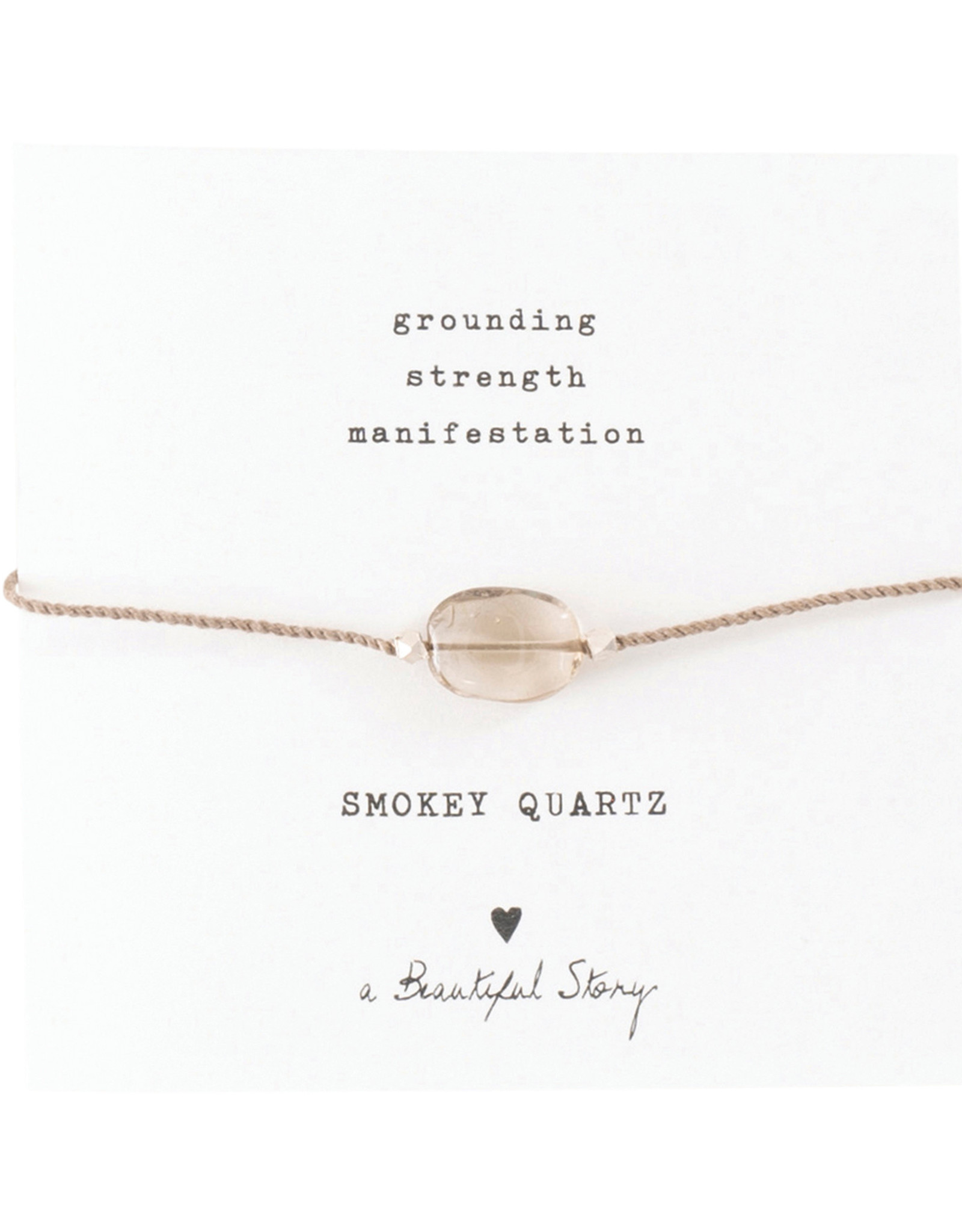 A Beautiful Story Bracelet 'Gemstone Card' - Smokey Quartz