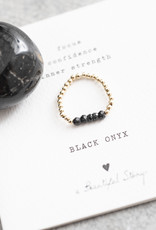 A Beautiful Story Ring 'Beauty' - Black Onyx Gold