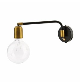 House Doctor Molecular wandlamp zwart met brass accenten