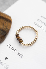 A Beautiful Story Ring 'Beauty' - Tiger Eye Goud