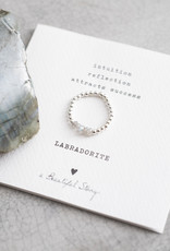 A Beautiful Story Ring 'Beauty' - Labradorite Zilver