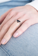 A Beautiful Story Ring 'Beauty' - Black Onyx Zilver