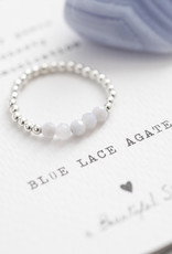 A Beautiful Story Ring 'Beauty' - Blue Lace Agate Silver