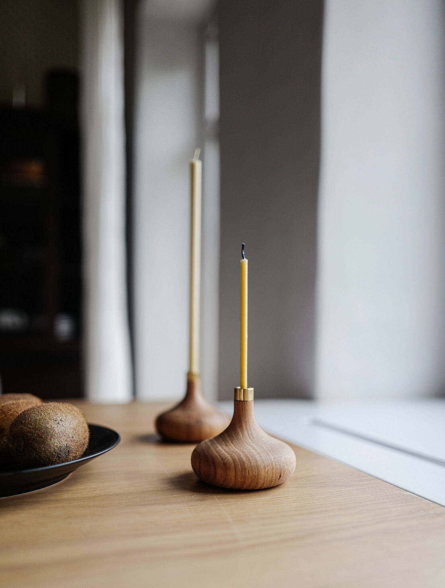 OVO Oak Candleholder