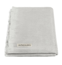 Alpacaloca sjaal Alpaca - licht grijs