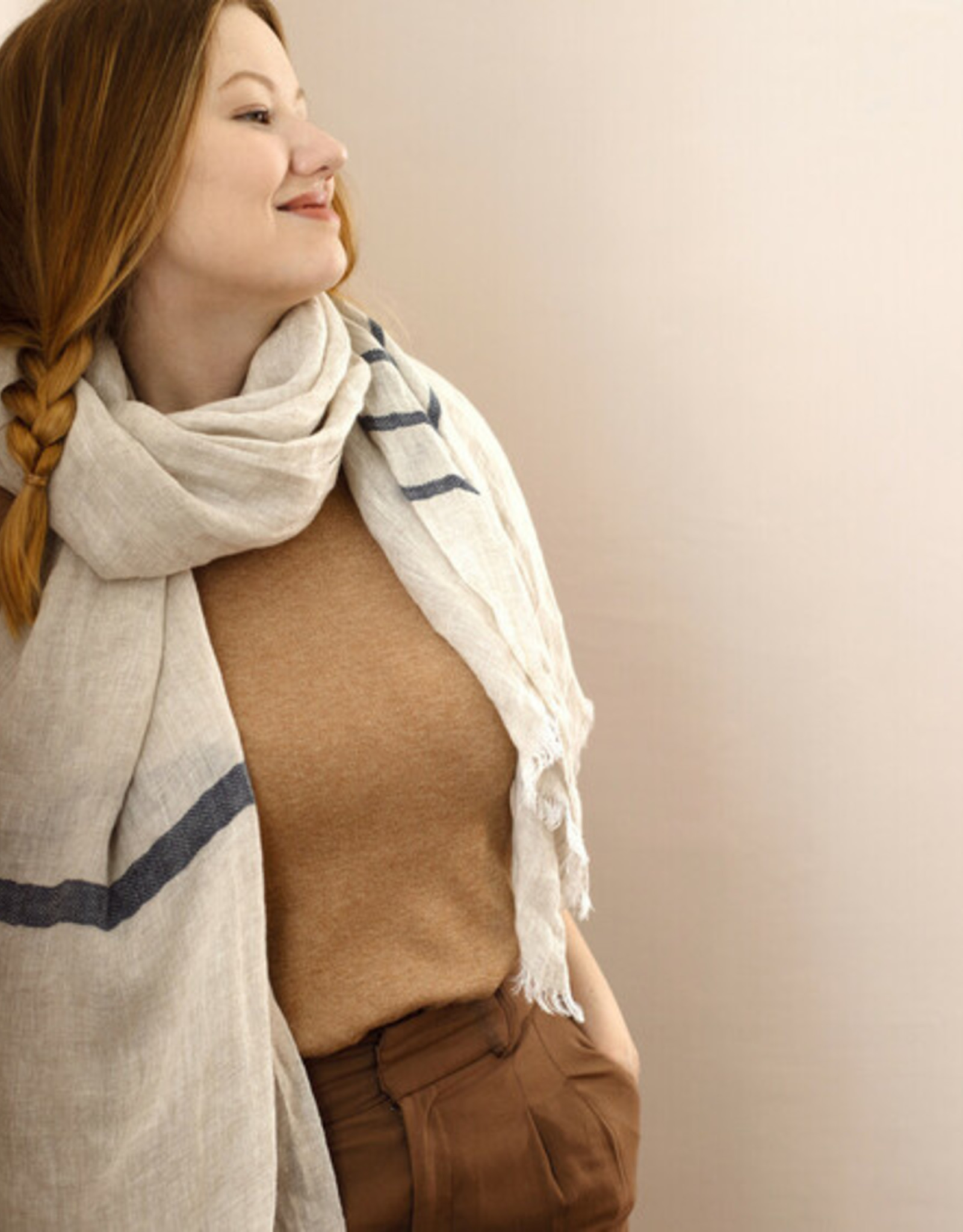 Lapuan Kankurit scarf 'Usva' - linen grey