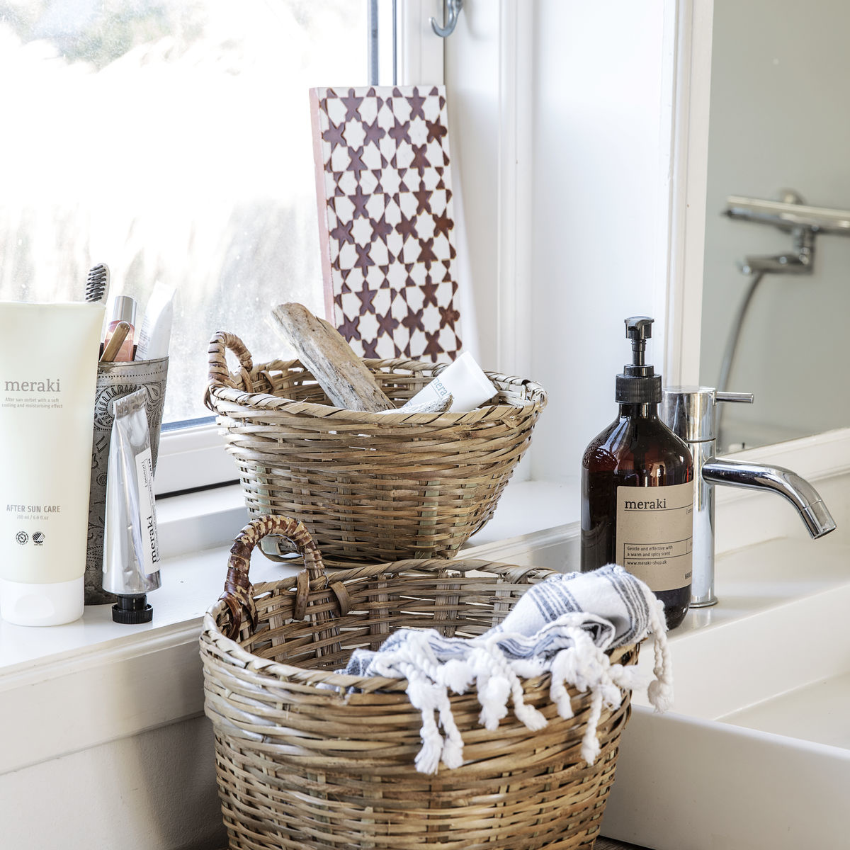 Meraki mand met hengsel 'Tradition' in 2 maten