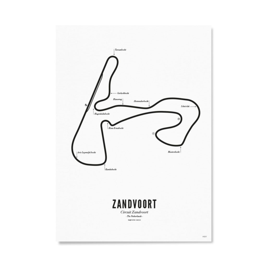 Wijck Poster Circuit Zandvoort - diverse maten