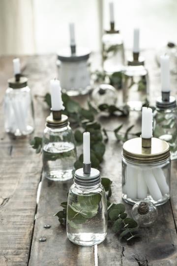 IBLaursen Candle holder taper brass  S