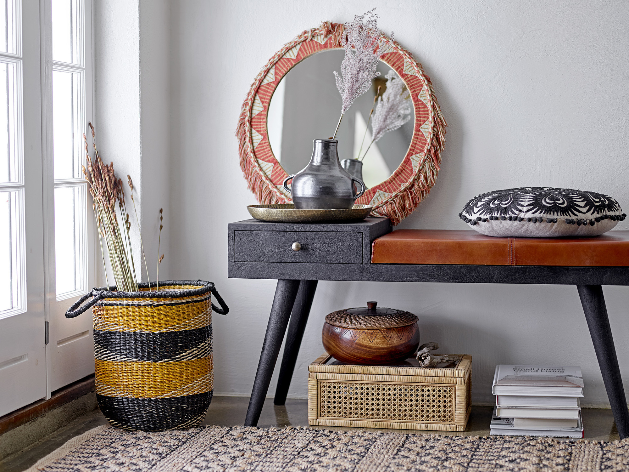 Bloomingville Opbergbox 'Lally' rotan