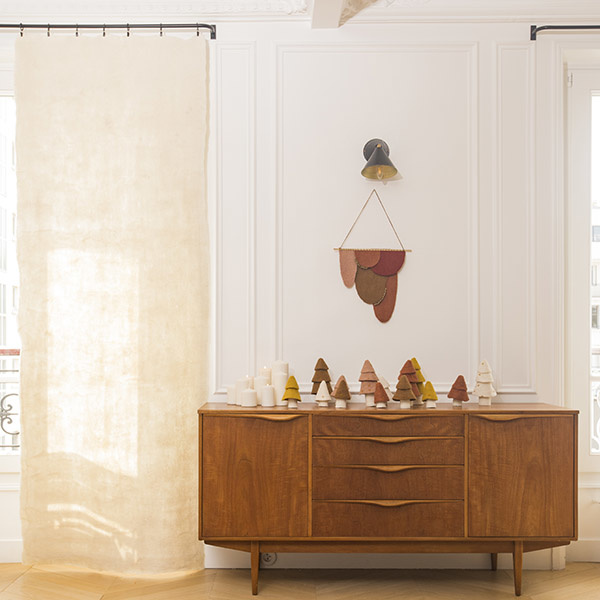 Mushkane japanese panel 'Juno' - felt / cotton