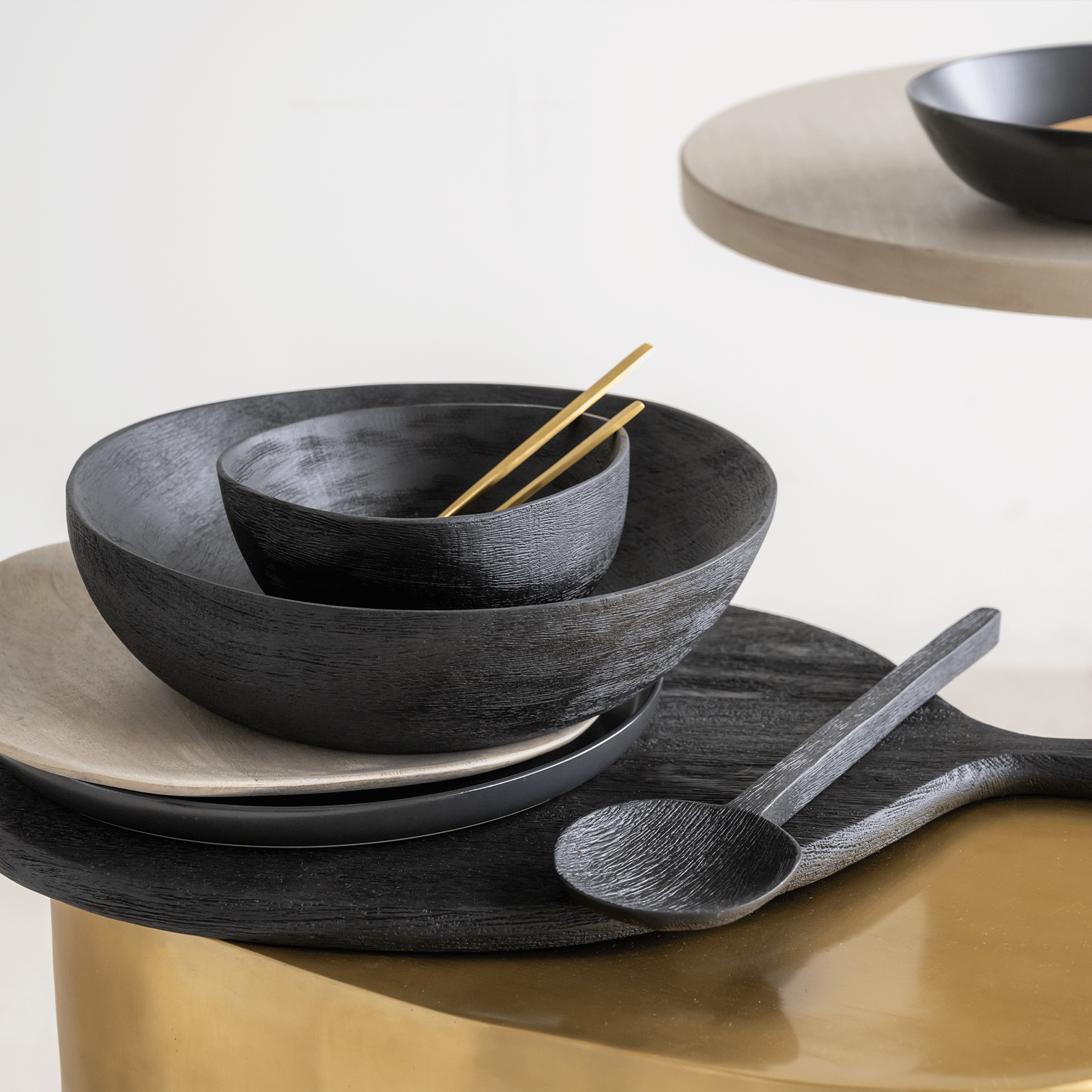 Urban Nature Culture Lepel 'Wood' - Smoked Mango Hout