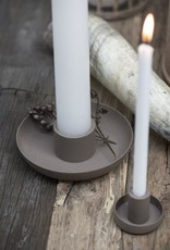 IBLaursen Candle holder f/candle Ø:3.8 millky brown