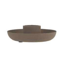 IBLaursen Candle holder f/candle Ø:3.8 millky brown