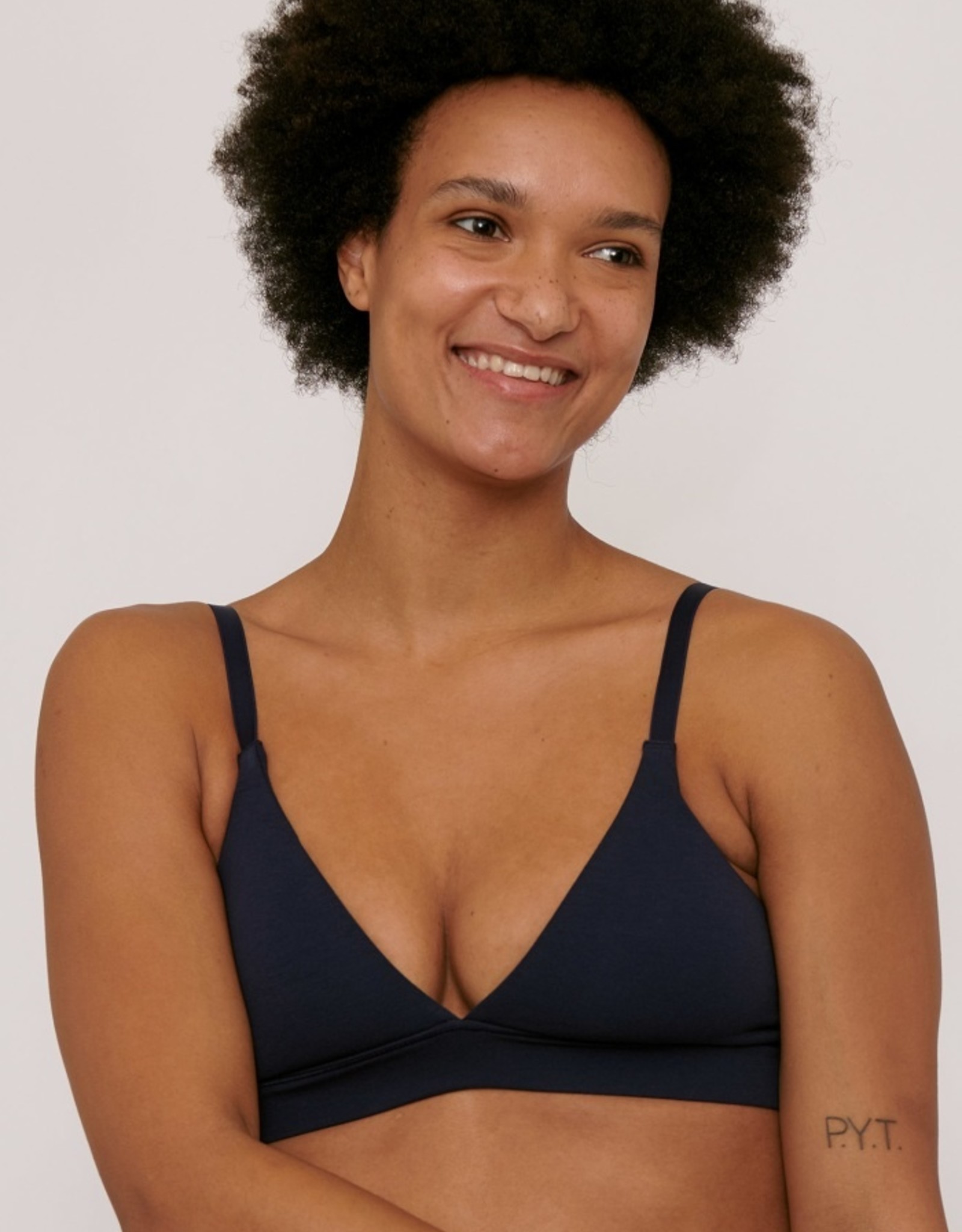 Buy ORGANIC BASICS Organic Cotton Triangle Bra - Black At 38% Off