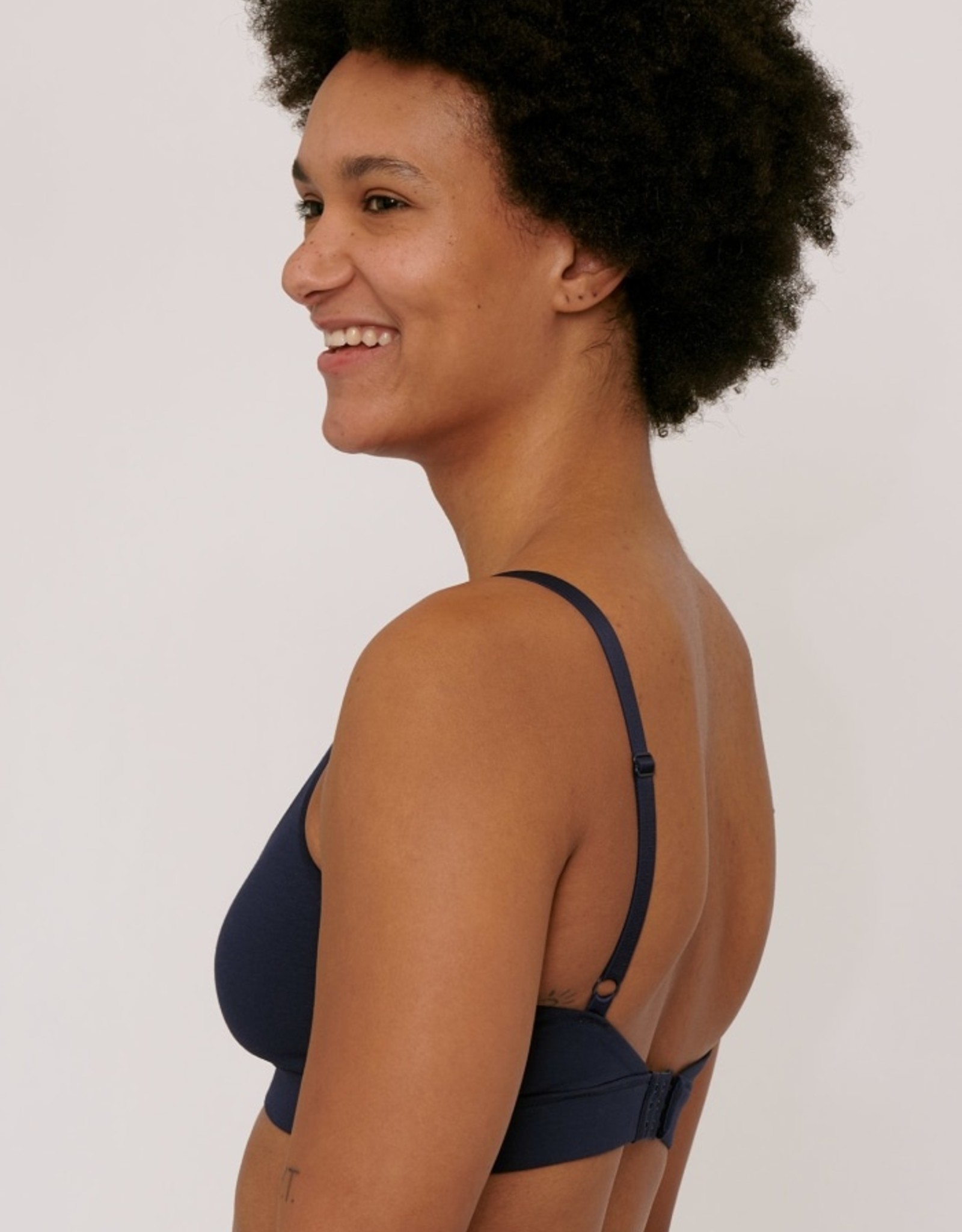 Buy ORGANIC BASICS Organic Cotton Triangle Bra - Black At 38% Off