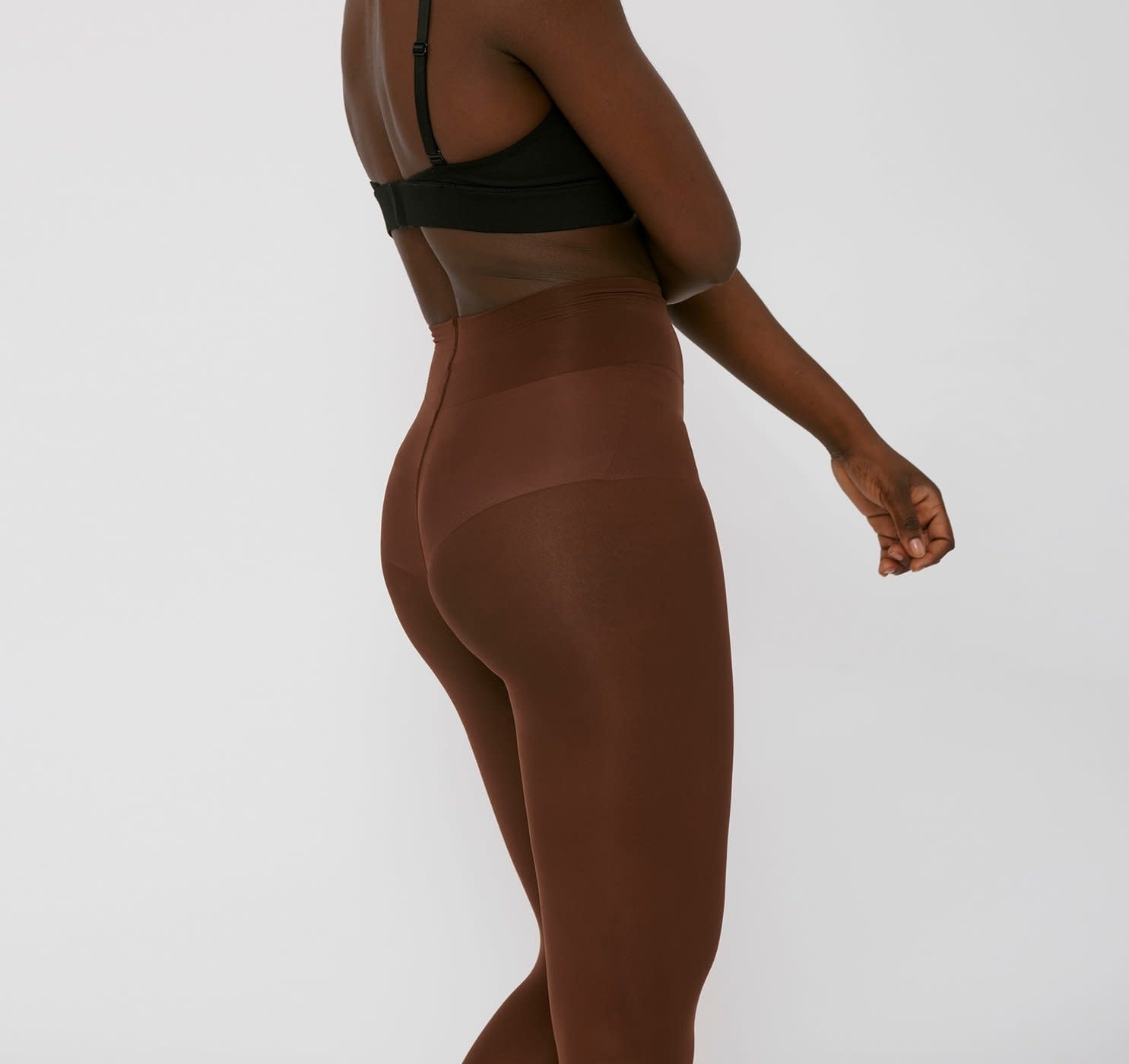 Organic Basics Re-Tights High-Rise 20 Den 2-Pack Walnut