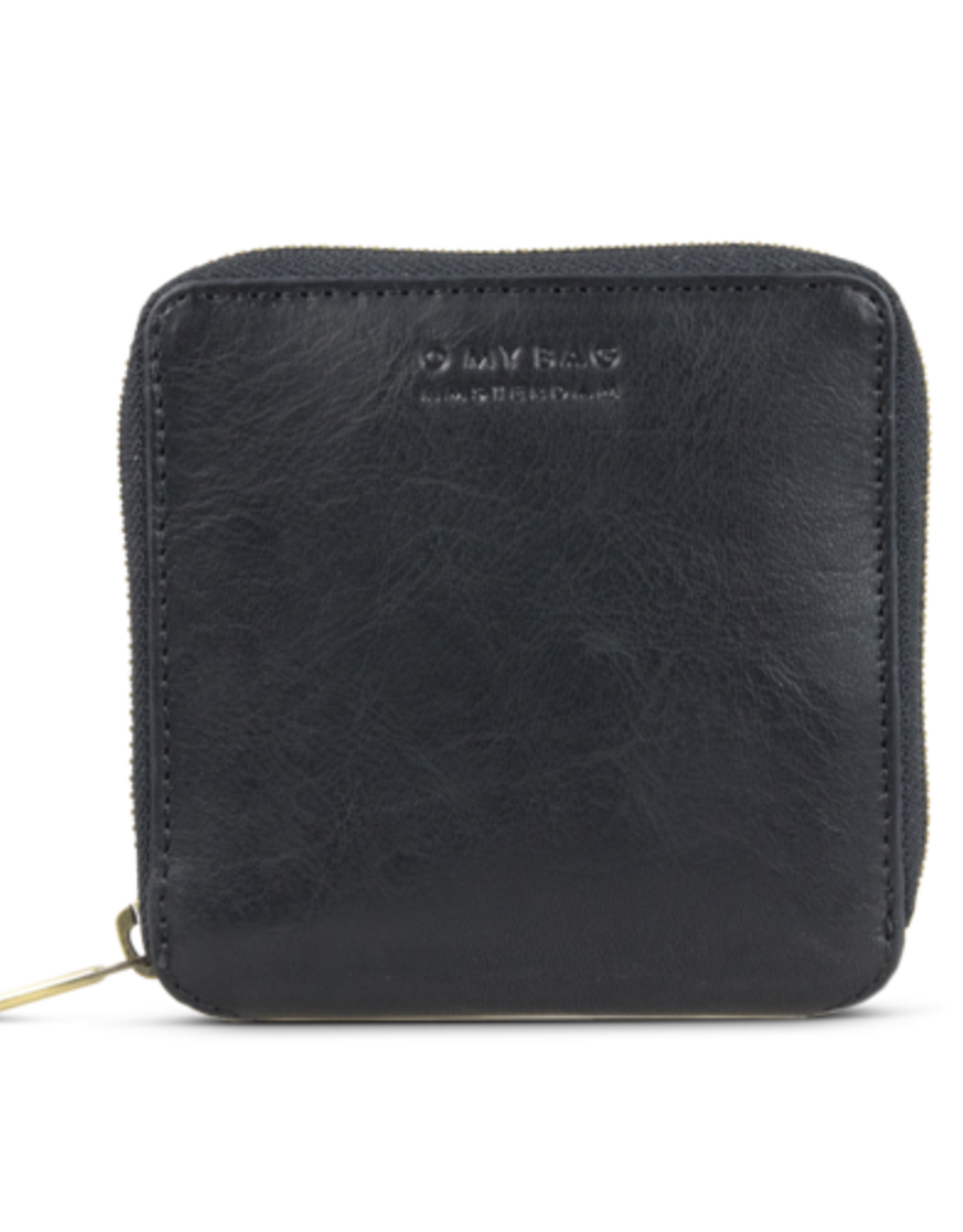 OMyBag Sonny Square Wallet - Black Stromboli Leather