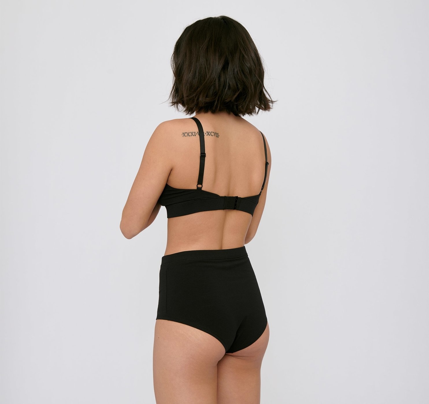 Organic Basics Organic Cotton Super High-Rise Briefs 2-Pack Black