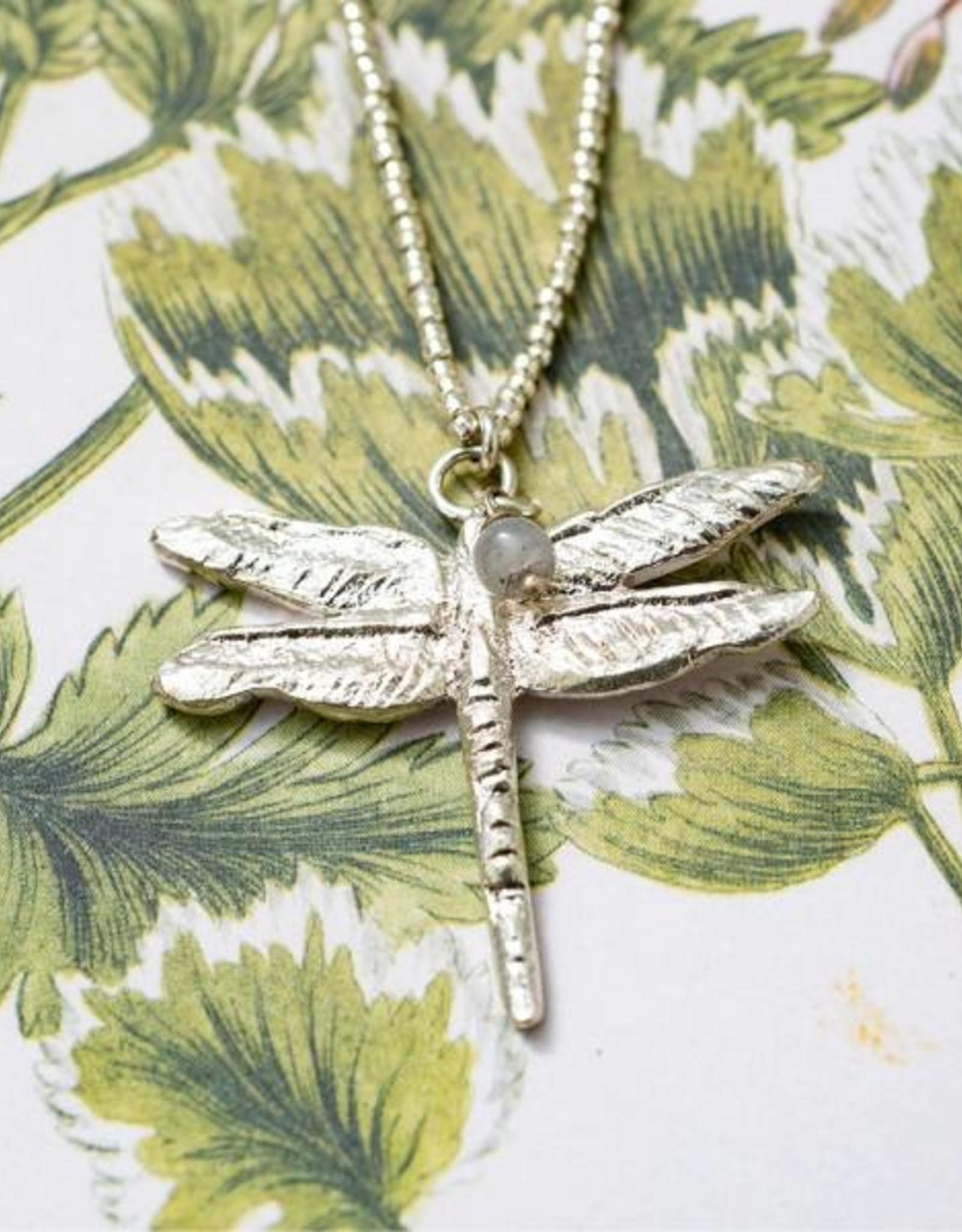 A Beautiful Story necklace'Paradise' dragonfly -labradorite silver