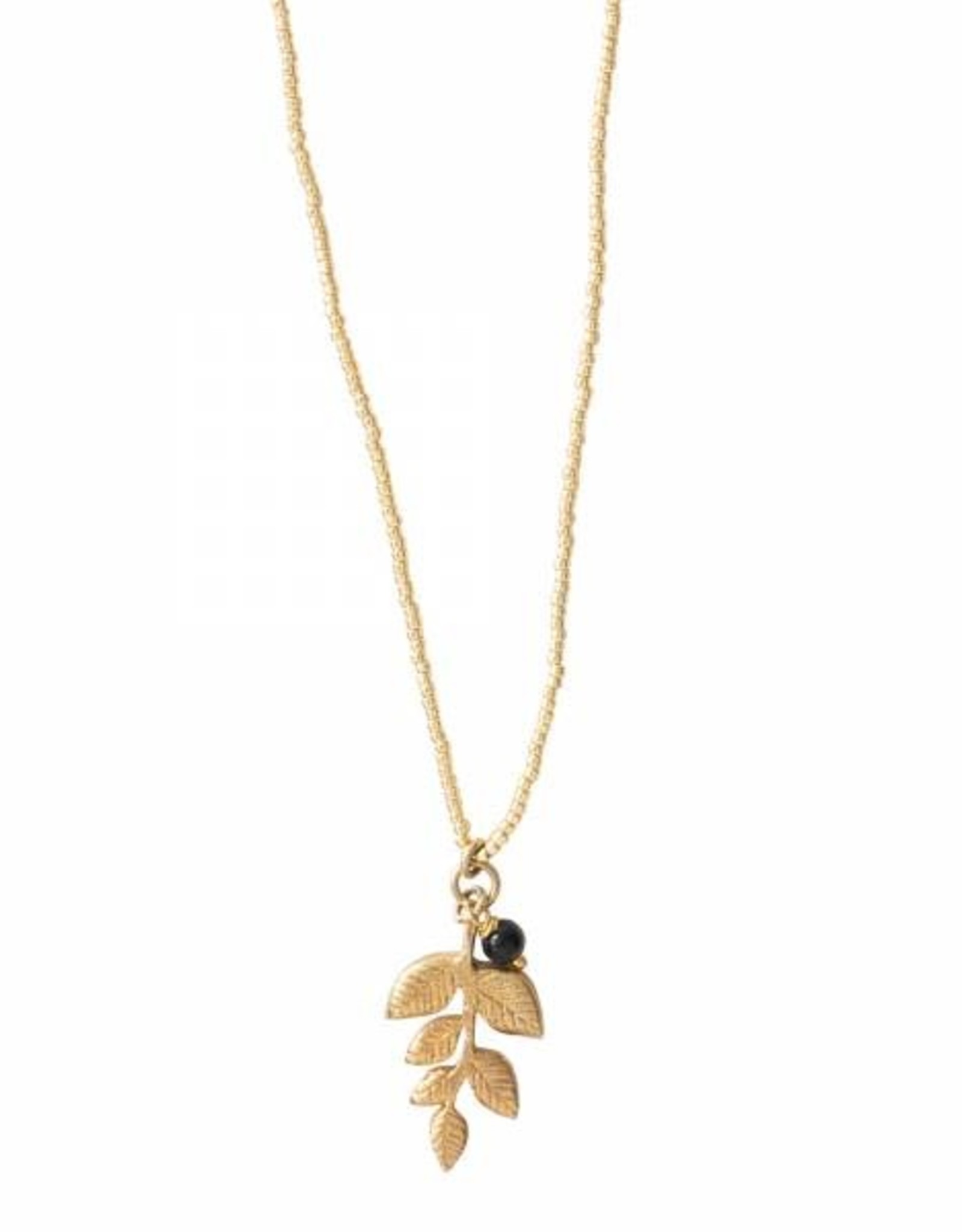 A Beautiful Story necklace 'Paradise' libelle -black onyx gold