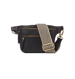 OMyBag Beck's Bum bag Black -checkered strap