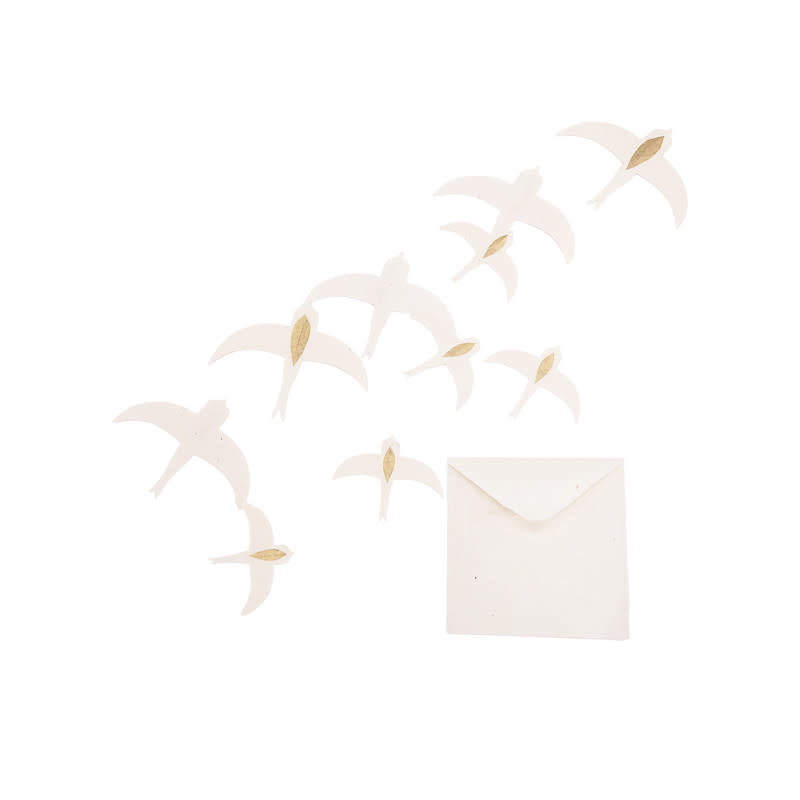 Mushkane decor 'Swallows' - lokta papier