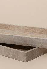 Stoned tray 'Travertine' - 20 x 45cm