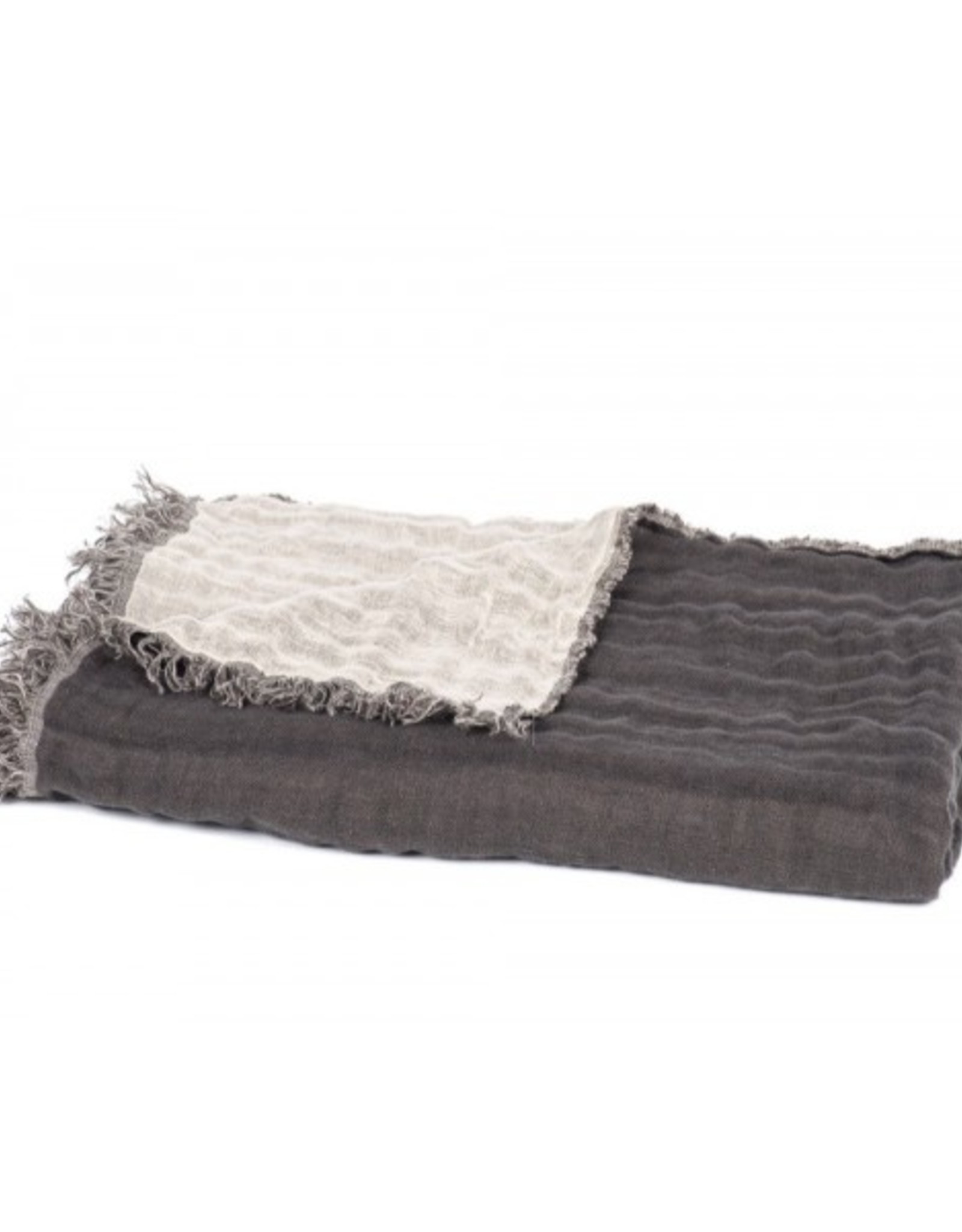 Haomy Haomy linen bedspread 'Baya' two-sided