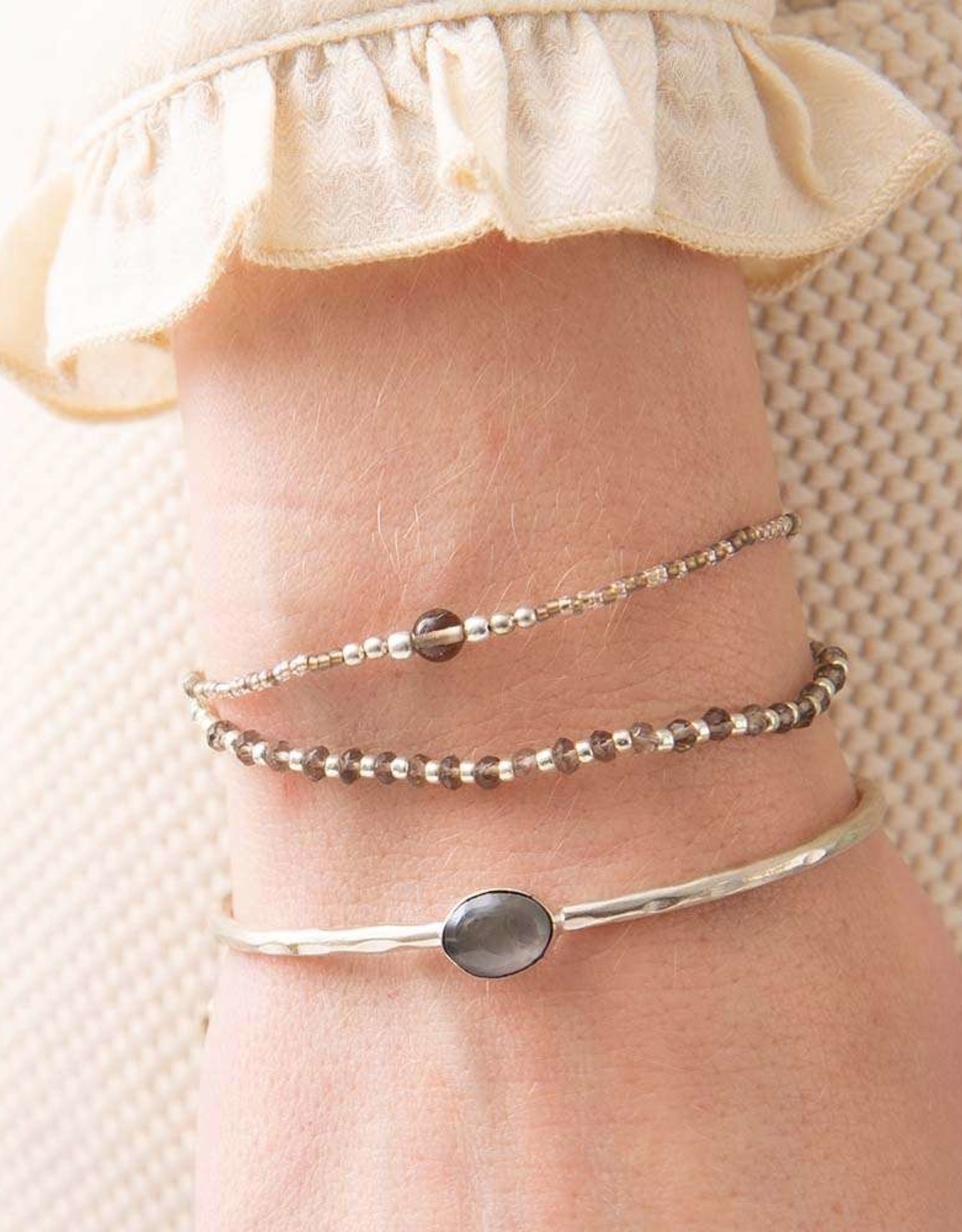 A Beautiful Story armband 'Moonlight' - zilver