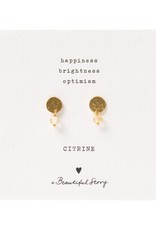 A Beautiful Story Set earrings  'Coin' - gold