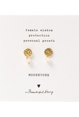 A Beautiful Story Set earrings  'Coin' - gold