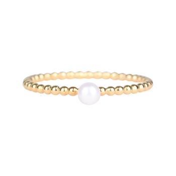 Charlotte Wooning ring 'Pearl' parel - goud