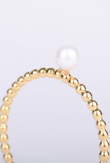 Charlotte Wooning ring 'Pearl' parel - goud