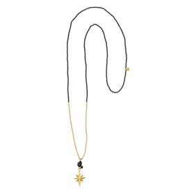A Beautiful Story ketting 'Blessing' poolster goud - onyx