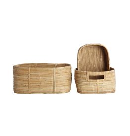 House Doctor basket 'Chaka' - rotan/bamboo