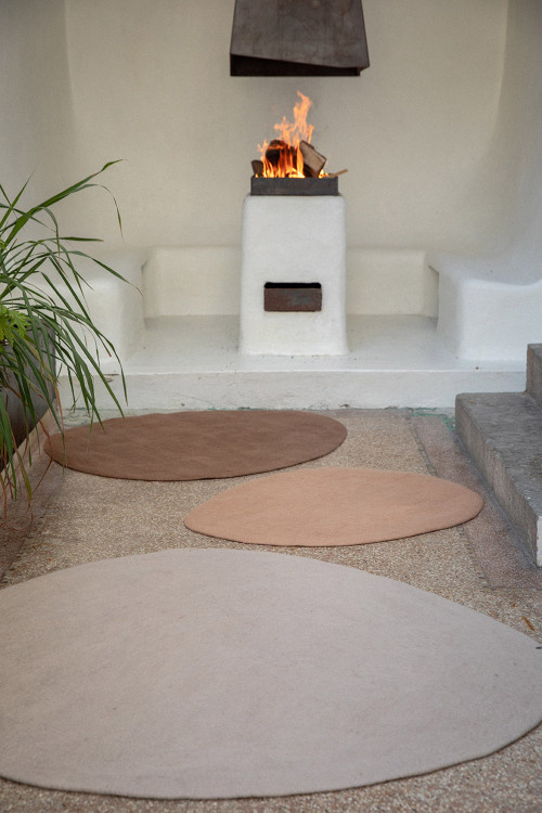 Mushkane rug 'Pebble' - chestnut