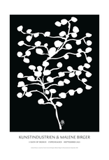 Kunstindustrien poster 'Abstract Flowers' zwart - 50 x 70cm