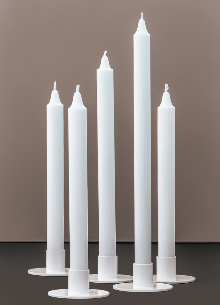 Kunstindustrien kandelaar wit - 2,3 cm