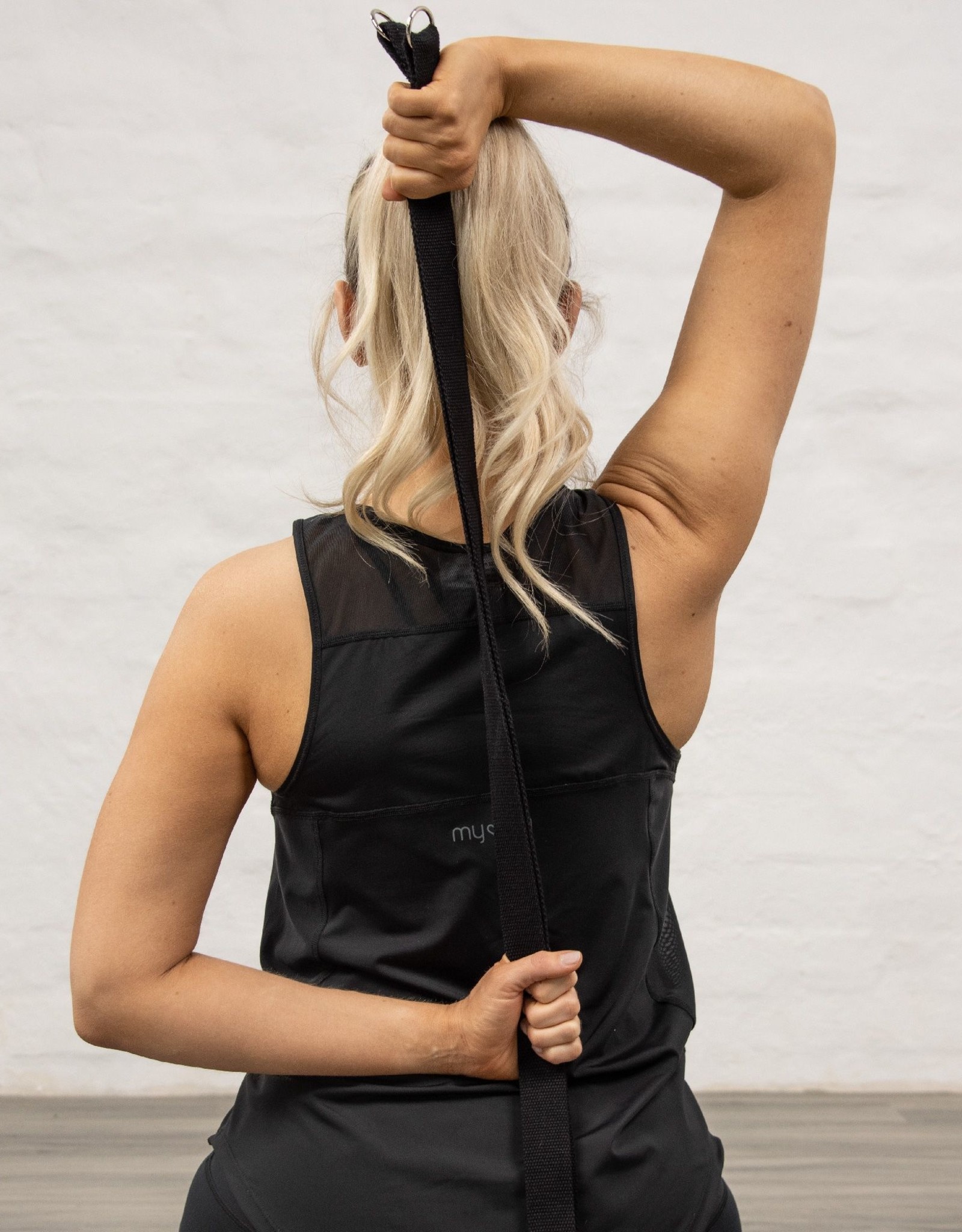 Myga yoga sling / strap - zwart