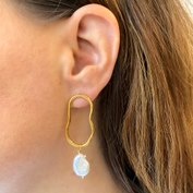 Charlotte Wooning oorbellen 'Isola Bella' - goud